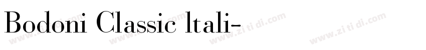Bodoni Classic ltali字体转换